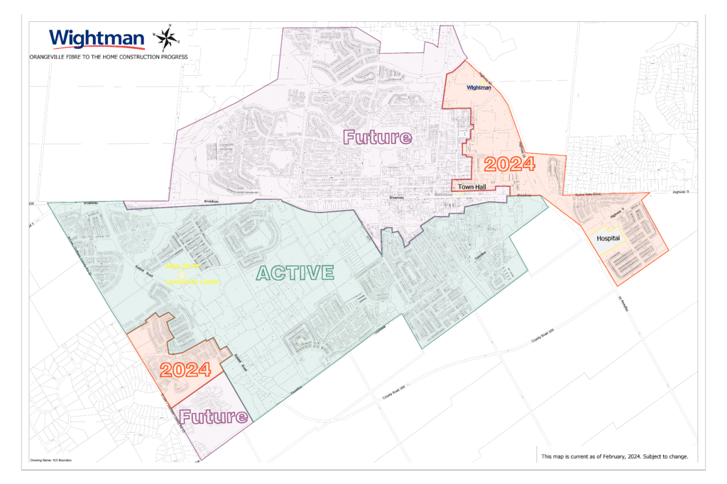 Orangeville Construction Map 2024